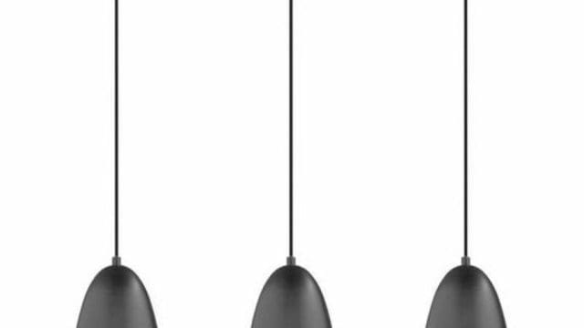 3 LIGHT BLACK ADJUSTABLE CHANDELIER