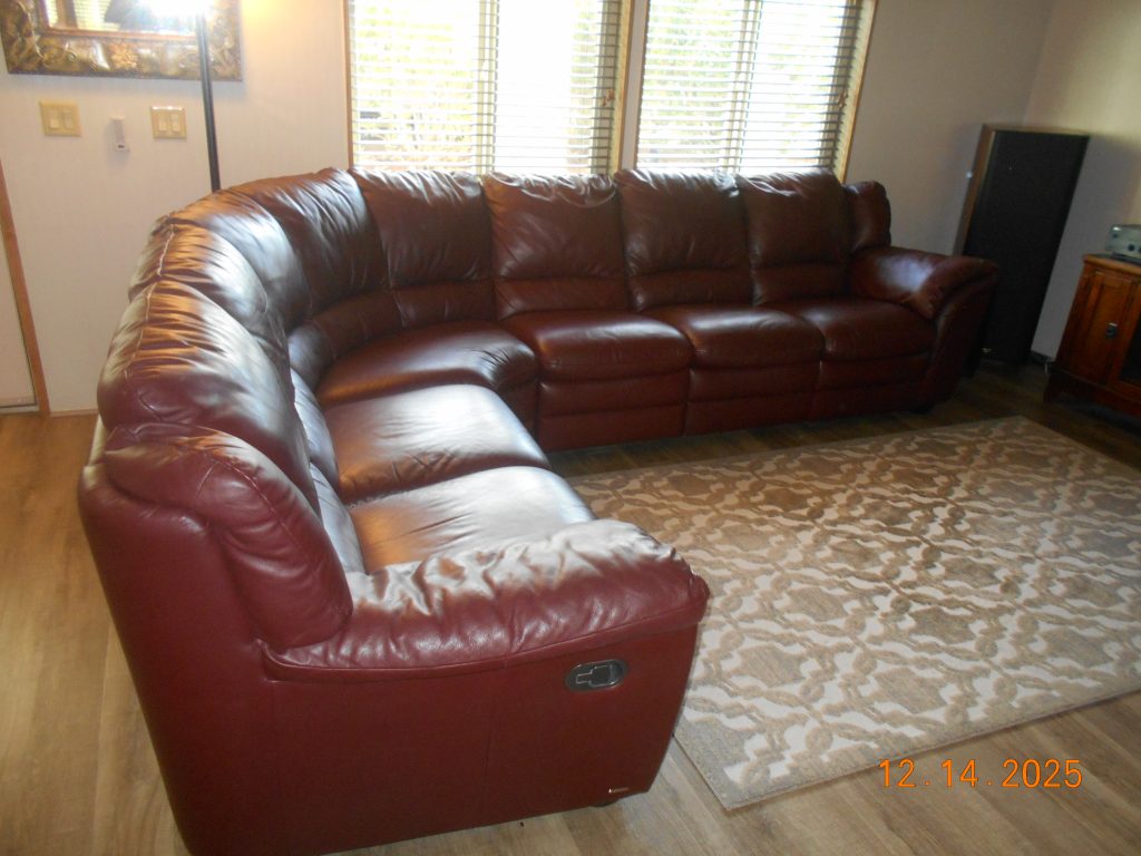 Italian Leather Sectional Couch