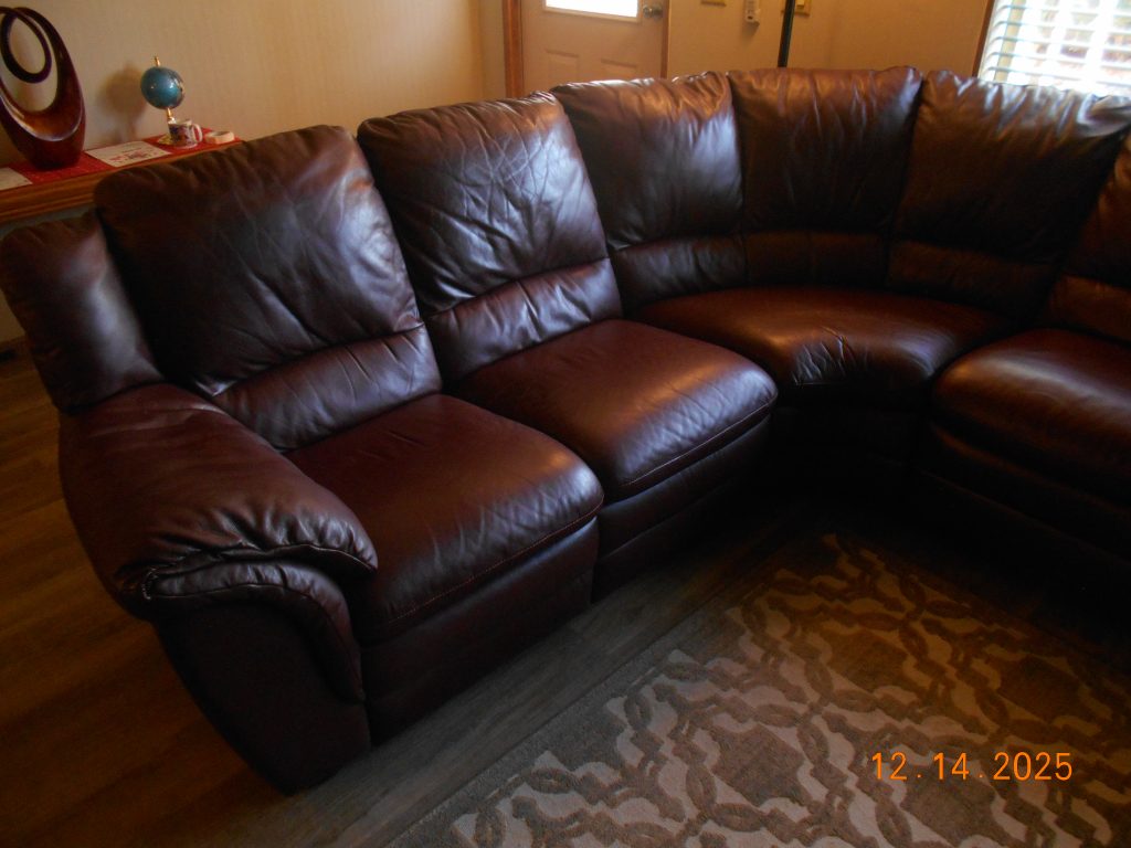 Italian Leather Sectional Couch